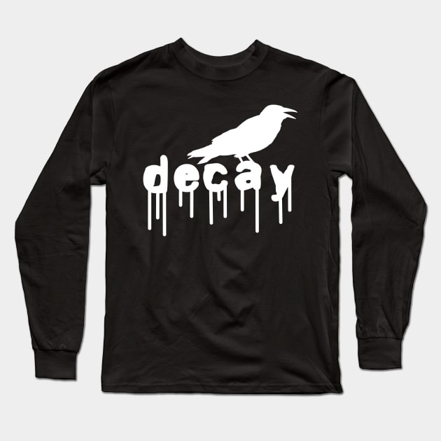 Raven sits on decay, Gothic fashion Long Sleeve T-Shirt by SpassmitShirts